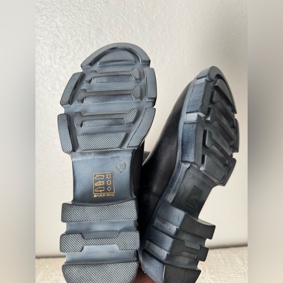 Free People Black Leather Tall Brooks Boots - Picture 3 of 8